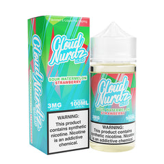 Cloud Nurdz E-Liquid - Iced Sour Watermelon Strawberry 100mL
